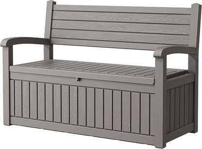 80-Gallon Deck Box Outdoor Storage Bench, Waterproof Outdoor Storage Box by Unknown