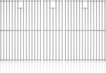 16.96 inch Stainless Steel Cooking Grates for Nexgrill 720-0882A Evolution Infrared Plus 5-Burner, Stainless Steel Gas Grills Grates Replacement Parts, Solid Rod Grill Cooking Grids, 3 Pack