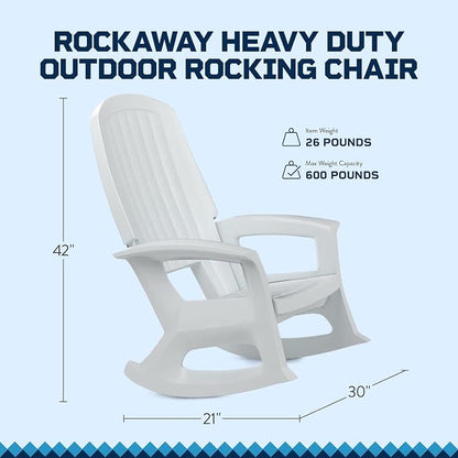 Rockaway Heavy Duty All Weather Patio or Deck Rocking Chair, and Patio - Image 3