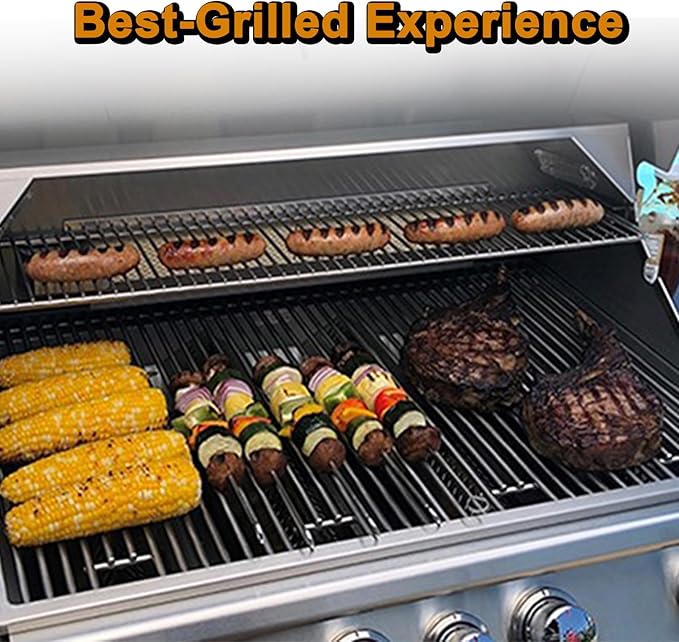 16517 47629 Grill Grates Replacement Parts for Bull Grill Parts 4 Burner 30 Inch Angus 47628 41629 41628 Outlaw 26038 26039 Premium 18249 18248 Lonestar 87049 87048 Lion L75000 Cooking Grates