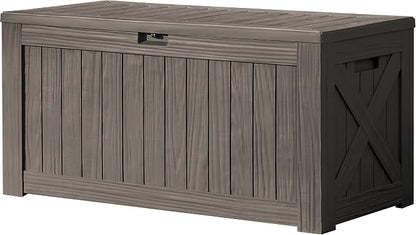 Devoko 120 Gallon Deck Box Resin Outdoor Storage Box Waterproof | Large Outdoor by DEVOKO
