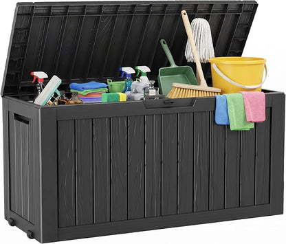 Outdoor Storage Box, Waterproof 110 Gallon Resin Deck Box - Image 8