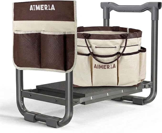 Foldable Garden Kneeler Seat Heavy Duty Garden Stool by Aimerla