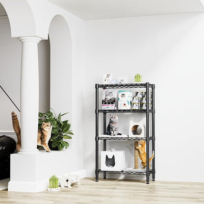 M MZG 1000 lbs 4 Tier Shelf Metal Storage Shelves Wire Rack Closet Organizers - Image 2