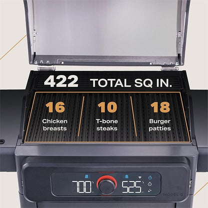 Current Model G Dual Zone Grill, Smart Electric Outdoor Grill with 200°F to 700°F Range for Searing & Roasting, Digital Precision, Independent Heat Zones, Apartment-Friendly & Weather-Resistant