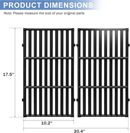 Criditpid Grill Replacement Parts for Weber Genesis 300 Series with Front Control Knob, 7620 7621 Flavorizer Bars, 7622 Heat Deflector & 7528 Grill Grates for Weber 310 S310 E320 E330 S330 EP310 Grill