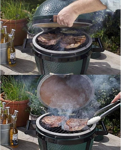 KAMaster Cast Iron Cooking Grids Grates Compatible with Small and Mini-max Big Green Egg Charcoal Grill Round Grill Grate(13"-Fit Small/Mini-max)