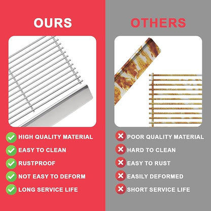 7637 Grill Grates 7635 Flavorizer Bars for Weber Spirit and GS4 Spirit II 200 Series Grills E210 S210 E215 E220 S215 S220, Spirit 2 E210 S210 Replacement Parts (Front Mount Controls) Stainless Steel