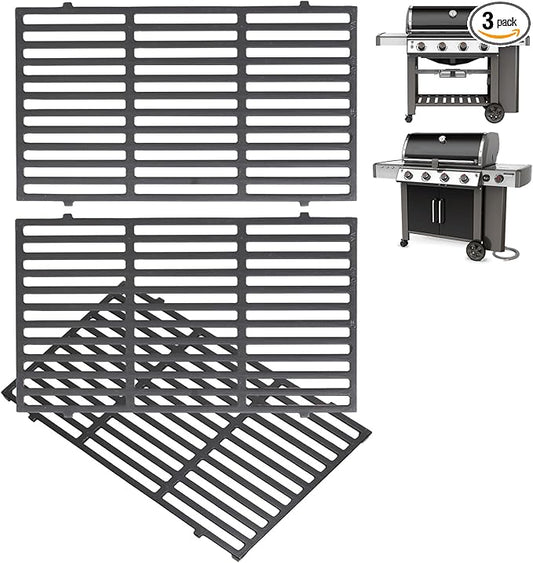 66097 Genesis II 400 Grill Grates for Weber Genesis GS4 II/LX 400 Series Grills Parts Genesis 2 E-410 S410 E-435 S-435 E-415 SE-410 LX S-440, 66089 Grates for Kitchen-aid 740-0781 Parts Cast Iron