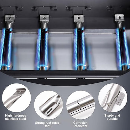 Grill Grates Kits for Nexgrill Replacement Parts 4 Burner 720-0830H, 720-0783E, 720-0888, 720-0888N. Cooking Grids, Grill Burner Tubes and Heat Plates Accessories for Home Depot Nexgrill 720-0830H.