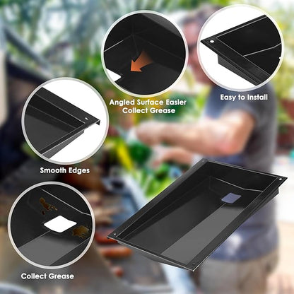 62757 Grease Tray for Weber Genesis 300 Series, Drip Pan Tray for Genesis S310 S320 S330 E310 E320 E330 Drip Pan Grease Tray for Weber Genesis 300 with Up Front Controls