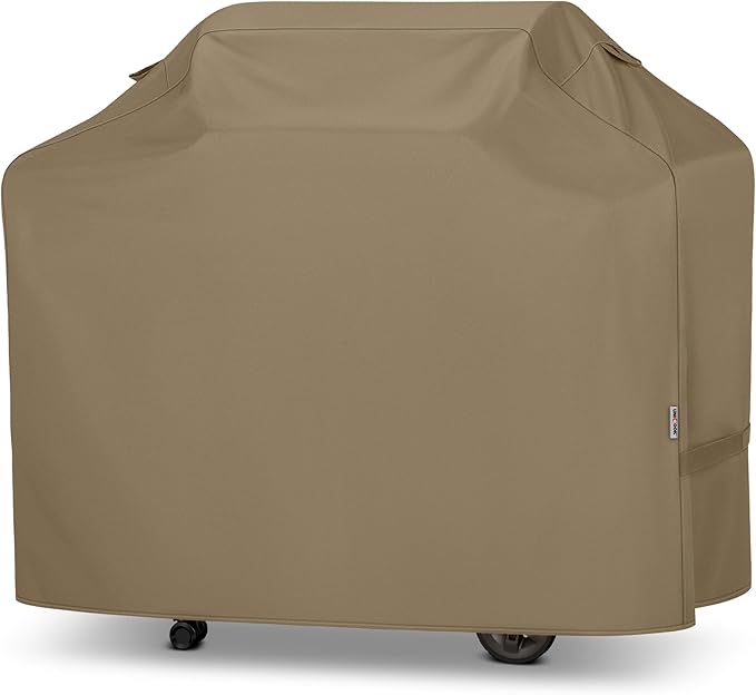 Unicook 55 Inch Grill Cover, Outdoor Heavy Duty Waterproof BBQ Cover for Weber Charbroil Nexgrill Charcoal/Gas Grills, Fade Resistant Material with Sealed Seam, All-Season Protection, Neutral Taupe