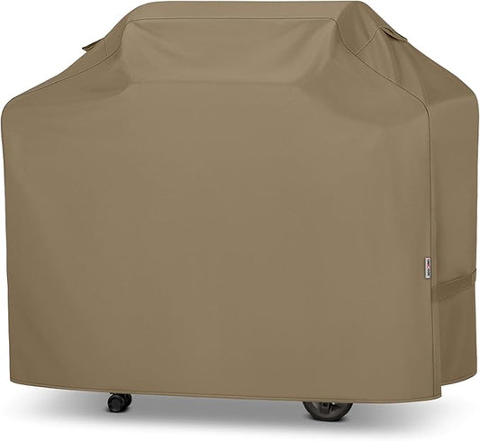 Unicook 55 Inch Grill Cover, Outdoor Heavy Duty Waterproof BBQ Cover for Weber Charbroil Nexgrill Charcoal/Gas Grills, Fade Resistant Material with Sealed Seam, All-Season Protection, Neutral Taupe