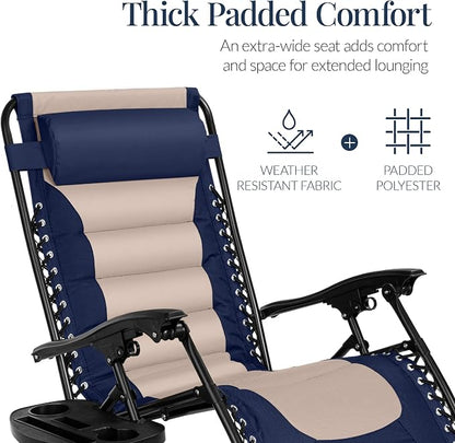 Best Choice Products Oversized Padded Zero Gravity Chair, Folding Outdoor Patio - Image 5