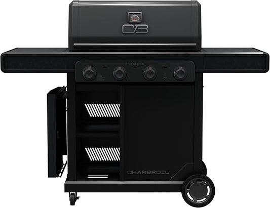 Charbroil Pro Series with Amplifire Infrared Technology 4-Burner Propane Gas Grill and Griddle Cabinet, Black - 463279224