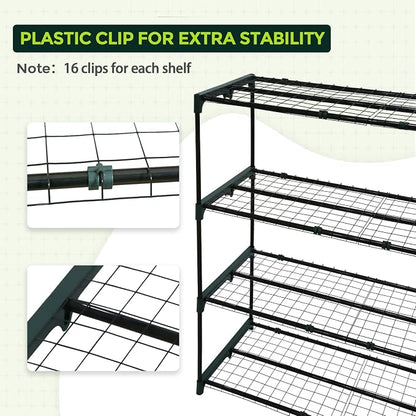 EAGLE PEAK Greenhouse Shelving Staging Double 4 Tier, Outdoor/Indoor Plant - Image 6
