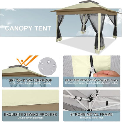 COBIZI 12x12 FT Pop up Gazebo on Clearance Canopy Tent, Carpas para Patio - Image 4