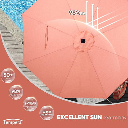 Tempera Patio Market Outdoor Table Umbrella - Image 3
