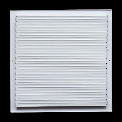 [4 Pack] Fits 18x18 Duct Opening Steel Adjustable Air Supply Grille by Handua | Register Vent Cover Grill for Sidewall and Ceiling | White | Out. Dim.: 19.75" X 19.75"