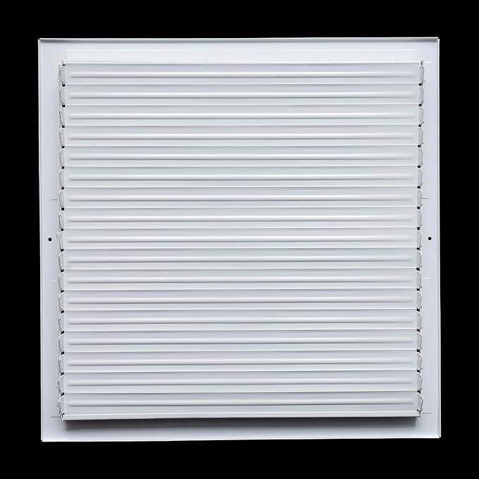 [3 Pack] Fits 18x18 Duct Opening Steel Adjustable Air Supply Grille by Handua | Register Vent Cover Grill for Sidewall and Ceiling | White | Out. Dim.: 19.75" X 19.75"
