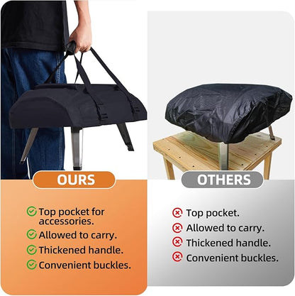 NOELIFE Pizza Oven Cover for Ooni Koda 16, Accessories for Ooni 16, Waterproof Pizza Maker Carry Cover with Top Pocket for Attachments, with Straps in the Bottom for Fixation (Oven Not Included)