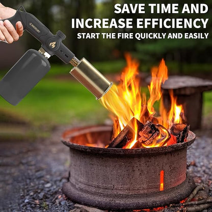 Powerful Propane Torch, Stocking Stuffers Gift for Men Dad, Culinary Blow Kitchen Cooking Torch for Steak Searing, Campfire Charcoal Starter for Blackstone Griddle Accessories (Tank Not included)