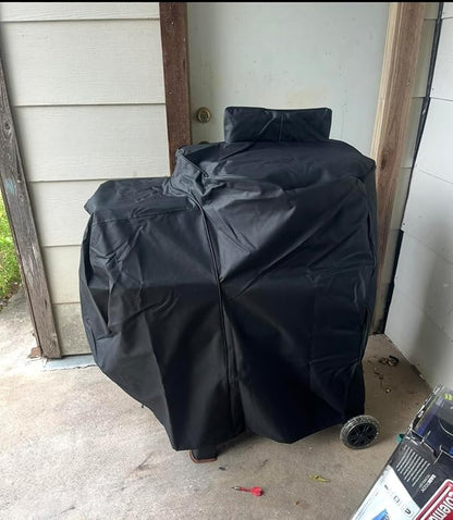 ZJYWSCH Grill Cover for Pit Boss Phoenix 376 Kettle Grill Onyx Edition PB22KNX 600D Heavy Duty Weather Resistant PitBoss Phoenix Kettle Pellet Charcoal Grill Smoker Cover Waterproof