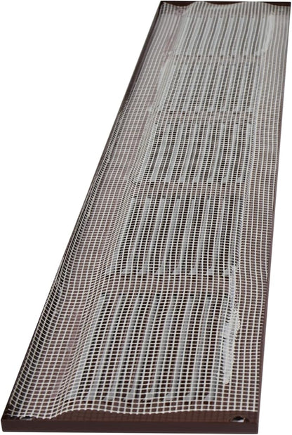 Repa Market Air Vent Cover 20x4 Inch (Outer Dimensions) Brown Galvanized Steel Louvered Grill Cover with Mesh Screen/Wall or Ceiling Vent/HVAC Register for Indoor and Outdoor Ventilation
