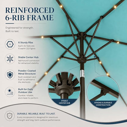 6.5 x 10ft Rectangular Patio Umbrella - Image 4