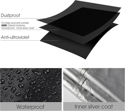 Grill Cover for Pit BOSS 10697 Table Top Wood Grill, Waterproof Gas BBQ Cover Protective Cover for Portable Smoker- 19" D x 24" W x 15" H, Black