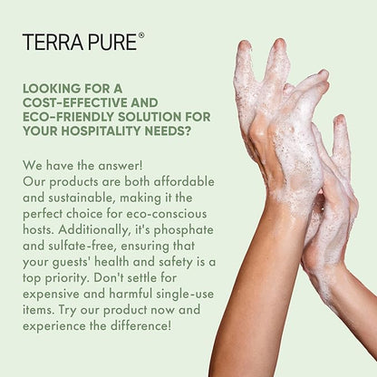 Terra Pure Hotel Hand & Body Wash Soap | Four Gallons | Designed to Refill Soap Dispensers (Set of 4)
