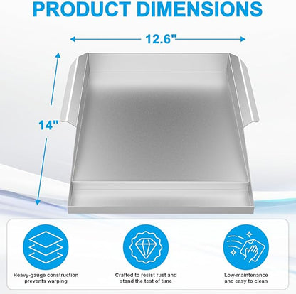 Half Size Griddle Plate for Solaire AGBQ-27 Grills Stainless Steel Griddle Inserts Replacement Parts Flat Top Griddle for Solaire Grill