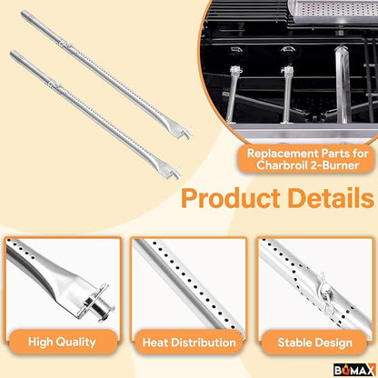 BQMAX 17 Inch Grill Parts Kit for Charbroil Performance 2 Burner 463660421 463655621 463630422 463630021 G426-0005-W1 G325-0002-W1, Cooking Grill Kit Replacement Parts for Charbroil Grill 2 Burner