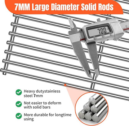 1 Pack 40901 Grill Steel Wire Cooking Grid Rock Grates Replacement Parts for BBQ Grillware Models,for El Patio Models,14 inch x 24 3/8 inch
