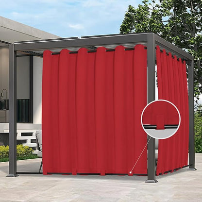 Easy-Going Outdoor Curtains for Patio 1 Panel, 110x84 inch, Weatherproof by Easy-Going
