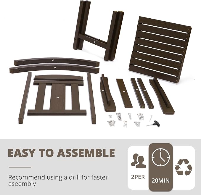 LUE BONA Outdoor Rocking Chairs Set, Poly Porch Rockers - Image 7