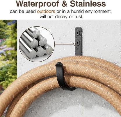 20-Pack Wall Hooks for Hanging Towel/Coat - 22LB Screw in Metal Hanger Wall Mount, for Outdoor, Closet, Door, Bathrooms, for Backpack, Robe, Black