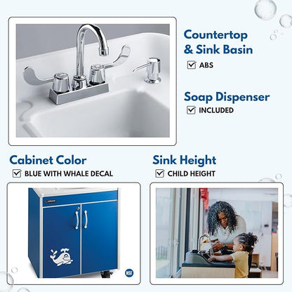 Ozark River Portable Sinks Lil Splasher, Child Height Self Contained Portable sink with Hot Water for Kids, Handwashing Station for Daycares & Classrooms, No Plumbing Child Size Portable Sink