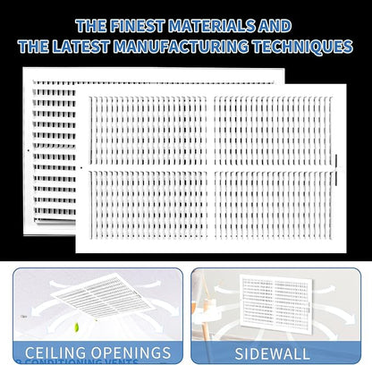 24x14 Vent Register [Duct Opening], Vent Covers for Home Ceiling, Two-Way Ventilation Register, Adjustable Solid Steel Wall Register Vent Cover (24"W x14"H [Duct Opening])