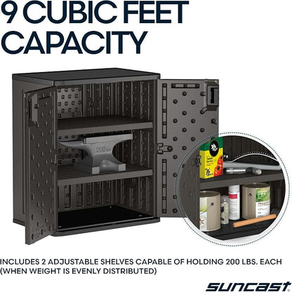 Suncast 30" Heavy-Duty Resin Outdoor Storage Cabinet, Dark Gray - Image 6