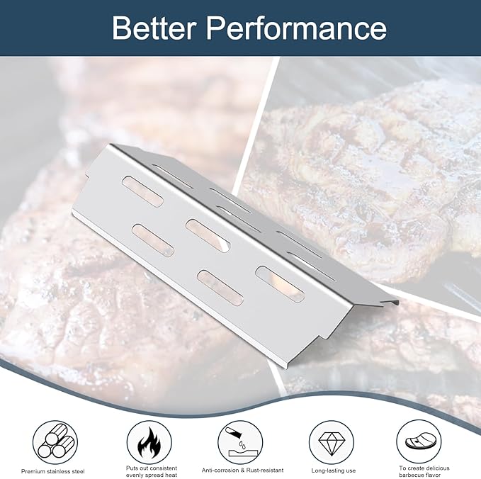 Heat Deflectors for Weber Genesis II 300/LX 300, GS4 Genesis ii E-310 ii E-315 ii E/S335 ii se-335 Grill (304 Stainless Steel, ES/410 * 3)