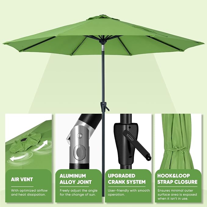Tempera Patio Market Outdoor Table Umbrella - Image 3