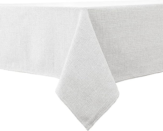 BALCONY & FALCON Square Tablecloth Washable Wrinkle Resistant and Water Proof Small Table Cloth Decorative Linen Fabric Tablecloth for Dining Parties Kitchen Wedding and Outdoor Use (Owl Gray, 47x47)