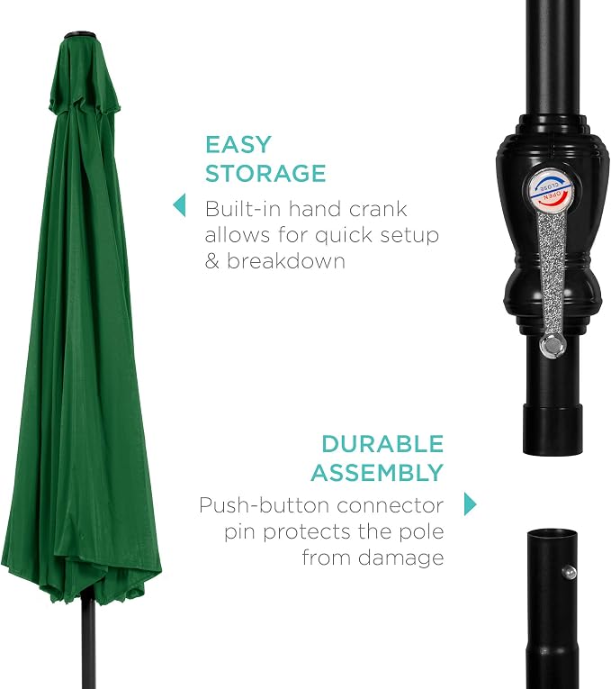 Best Choice Products 10ft Outdoor Patio Umbrella, Outdoor Table Umbrella - Image 6