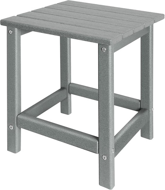Outdoor Side Tables Adirondack, HDPE Small Table for Patio,Outside End Table for Porch, Deck, Pool, Weather Resistant/Easy Maintenance