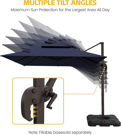 9x12 FT Patio Cantilever Umbrella - Image 6