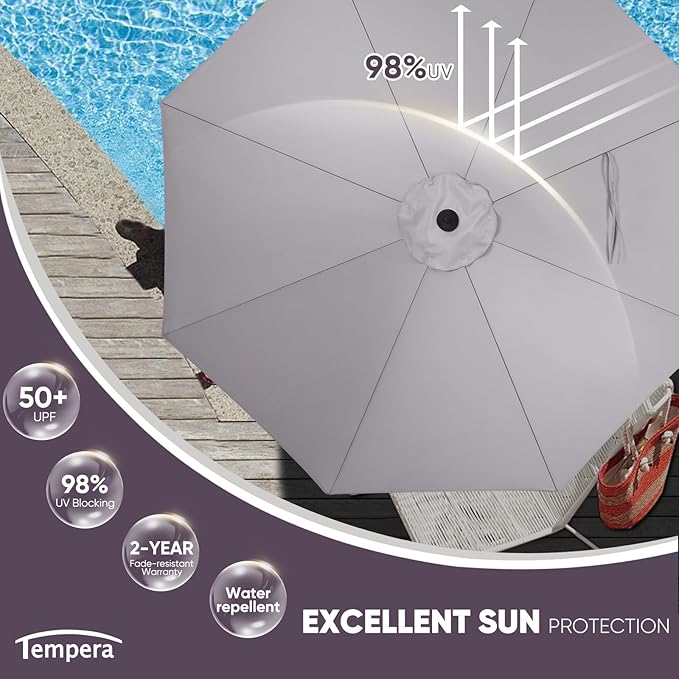 Tempera Patio Market Outdoor Table Umbrella - Image 2