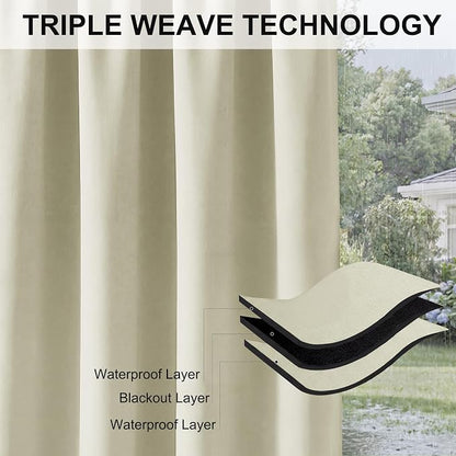 RYB HOME 2 Panels Outdoor Curtains - Image 7