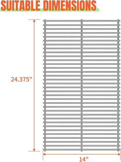 1 Pack 40901 Grill Steel Wire Cooking Grid Rock Grates Replacement Parts for BBQ Grillware Models,for El Patio Models,14 inch x 24 3/8 inch