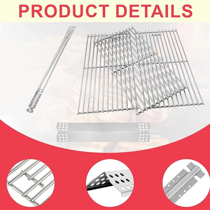 Replacement Parts Kit for KitchenAid 720-0954, 720-0733A, 720-0954A, 720-0733D, 720-0954L, 730-0733, 740-0733A, 730-0733A, 740-0733 Grill Parts, Nexgrill Parts 720-0733 720-0733A,Solid Stainless Steel
